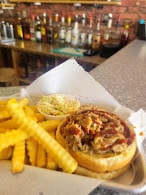 Burger with fries